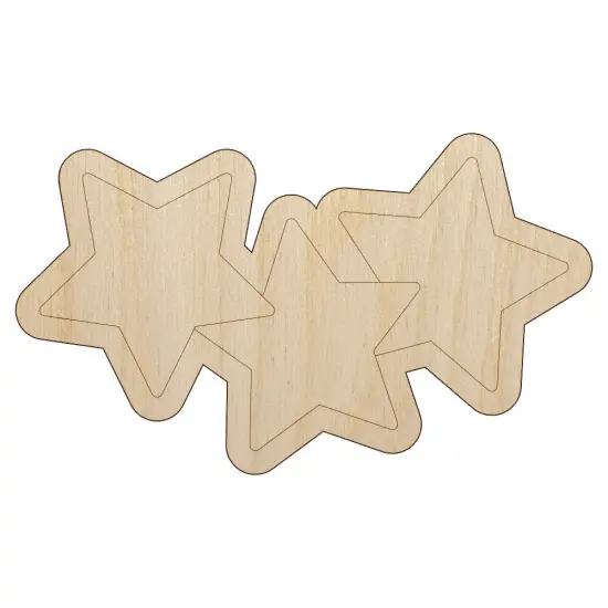 Star Scatter Unfinished Wood Shape Piece Cutout for DIY Craft Projects {2}