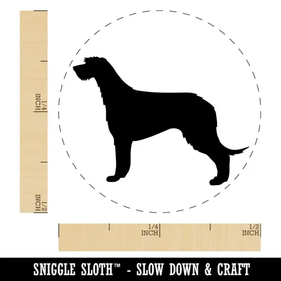 Irish Wolfhound Dog Solid Self-Inking Rubber Stamp for Stamping Crafting Planners Purple {1}
