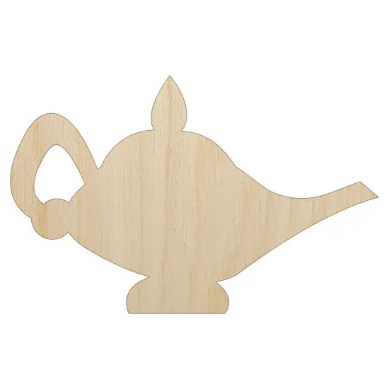 Genie Lamp Unfinished Wood Shape Piece Cutout for DIY Craft Projects {7}
