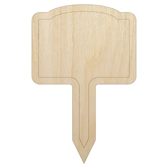 Plant Marker Outline Unfinished Wood Shape Piece Cutout for DIY Craft Projects {1}