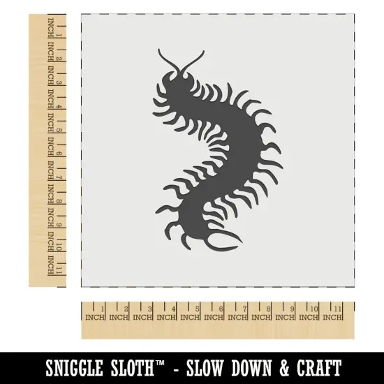 Creepy Crawley Centipede Bug Wall Cookie DIY Craft Reusable Stencil {1}