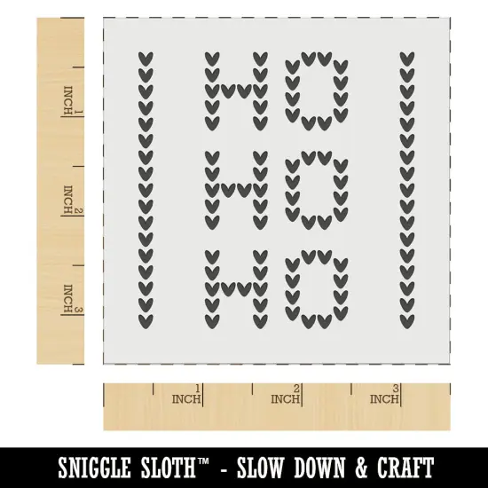 Knit Ho Ho Ho Christmas Wall Cookie DIY Craft Reusable Stencil {6}