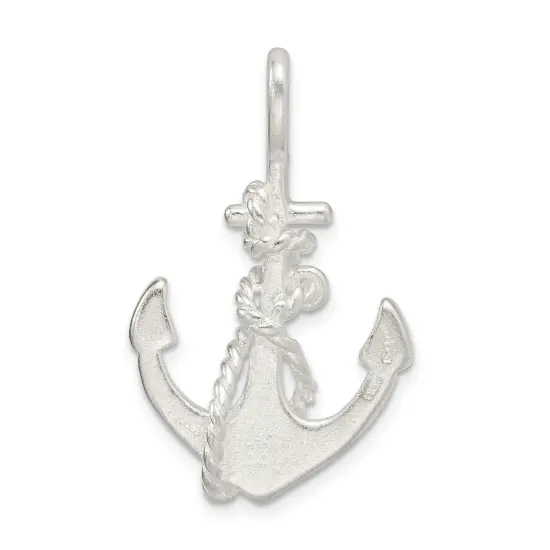 Sterling Silver Fouled Anchor Charm Jewelry Pendant 34mm x 21mm {4}