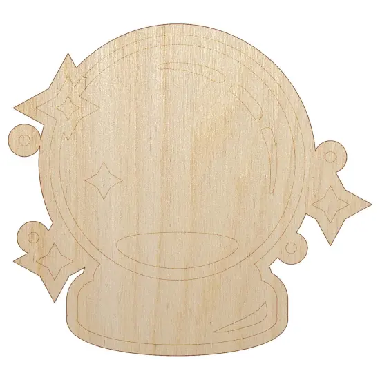 Fortune Teller Magical Crystal Ball Unfinished Wood Shape Piece Cutout for DIY Craft Projects {7}