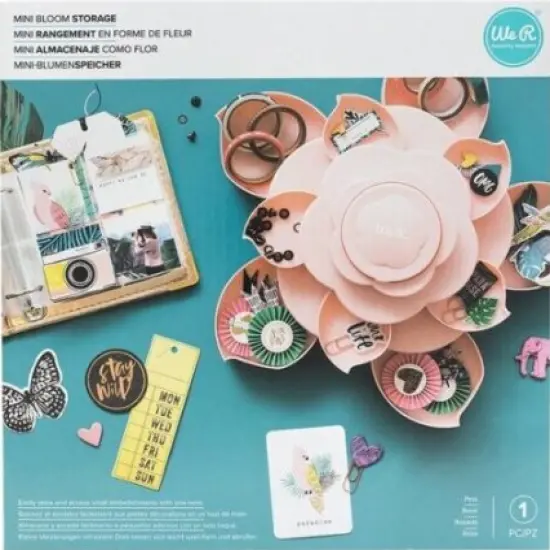 STORAGE - We R Memory Keepers - Mini BLOOM Embellishment Storage PINK 660700 {4}