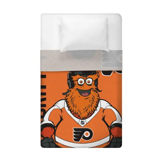 Sleep Squad Philadelphia Flyers Gritty Mascot 60” x 80” Raschel Plush Hockey Blanket {3}