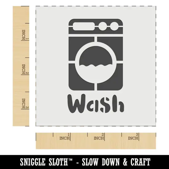 Laundry Wash Washing Machine Wall Cookie DIY Craft Reusable Stencil {5}