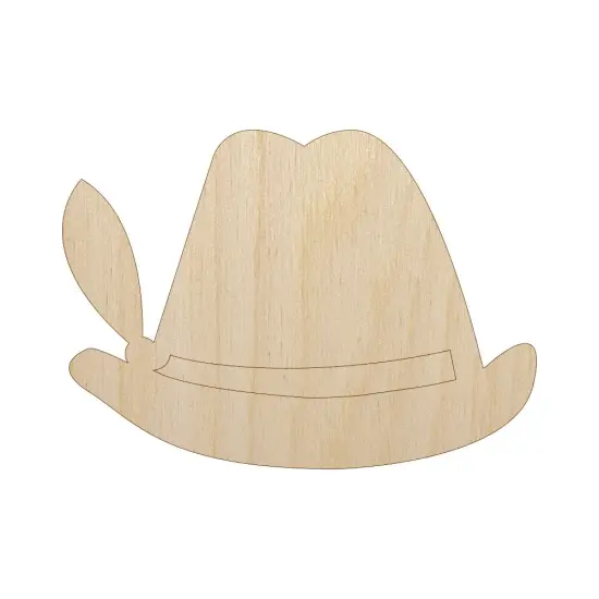 Bavarian Hat German Oktoberfest Unfinished Wood Shape Piece Cutout for DIY Craft Projects {7}