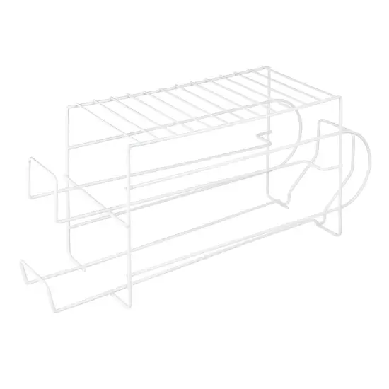 mDesign Metal 2-Tier Pop/Soda and Food Can Storage Dispenser Rack {4}