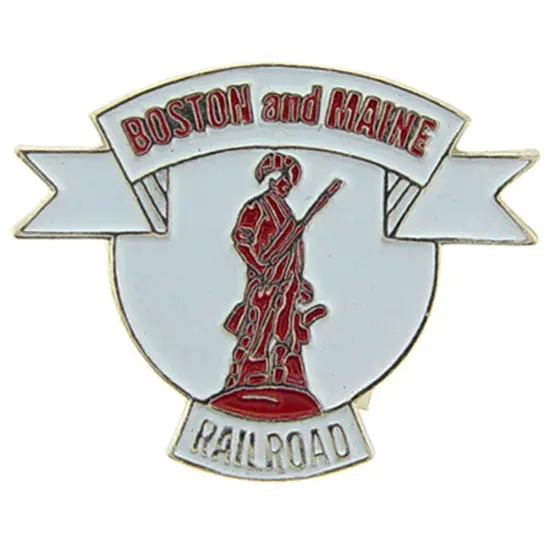 Boston & Maine Railroad Pin White 1" {1}