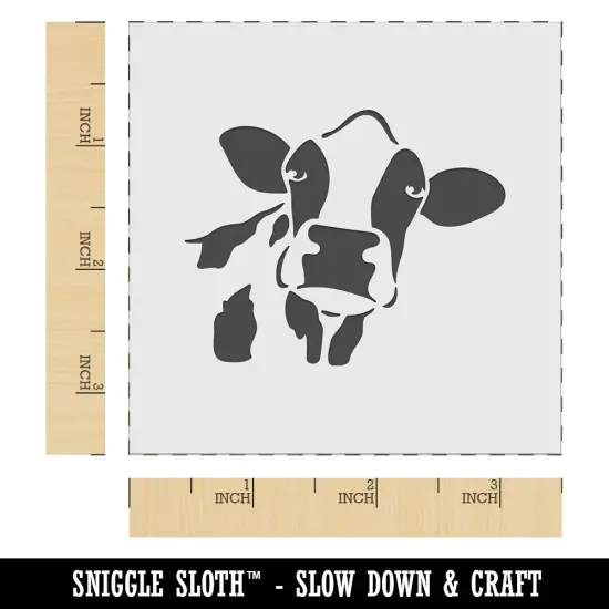 Silly Cow Face Wall Cookie DIY Craft Reusable Stencil {6}