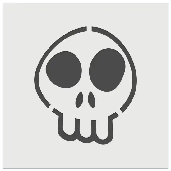 Fun Skull Wall Cookie DIY Craft Reusable Stencil {7}