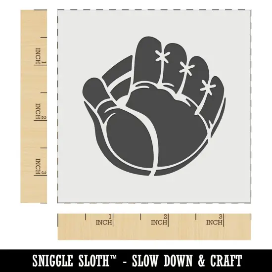 Baseball Catchers Mitt Gloves Wall Cookie DIY Craft Reusable Stencil {5}