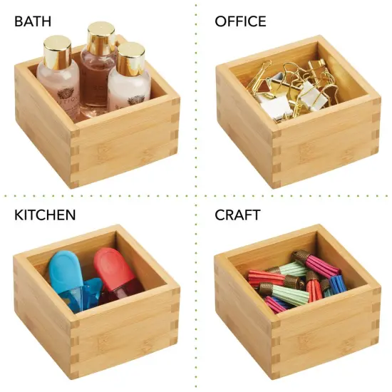 mDesign Bamboo Kitchen Drawer Organizer Trays {2}