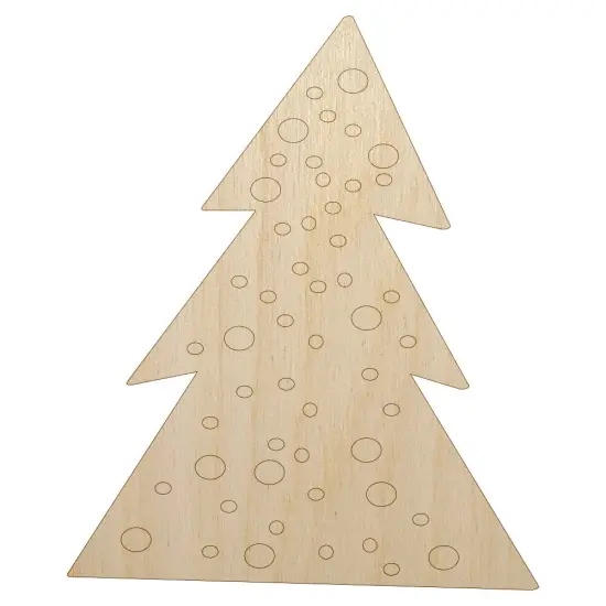 Snowy Woodland Tree Unfinished Wood Shape Piece Cutout for DIY Craft Projects {1}