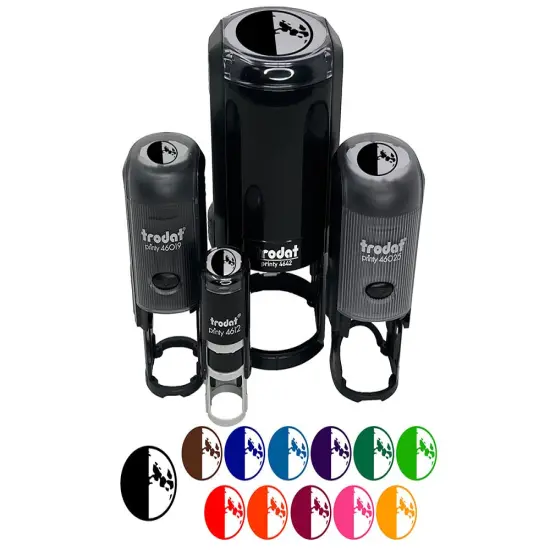 Quarter Moon Phase Self-Inking Rubber Stamp for Stamping Crafting Planners Blue {2}