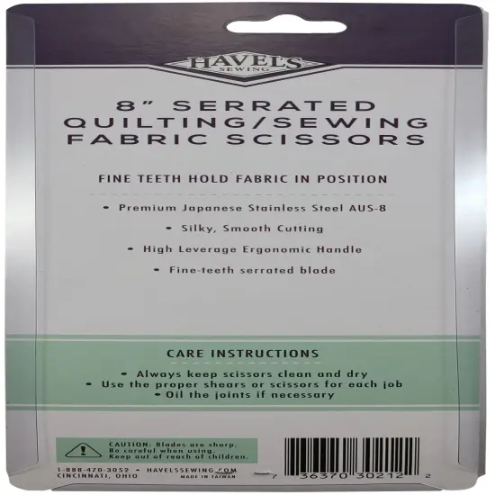 Havel's Sew Creative Serrated Quilting/Sewing Scissors-8" {4}