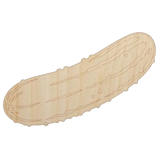 Dill Pickle Cucumber Unfinished Wood Shape Piece Cutout for DIY Craft Projects {7}