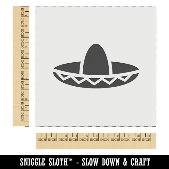 Sombrero Mexico Mexican Fiesta Hat Wall Cookie DIY Craft Reusable Stencil {1}