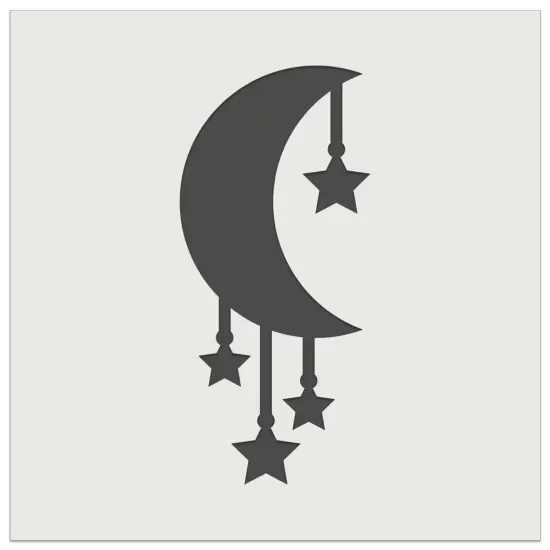 Moon with Hanging Stars Wall Cookie DIY Craft Reusable Stencil {7}