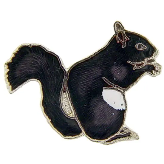Squirrel Pin Black 1" {1}
