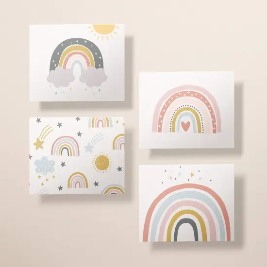 Boho Rainbow Greeting Cards | Baby Shower Rainbow Card Set | Rainbow Card | Colorful Baby Card | Little Girl Card | Recycled Paper Card {4}