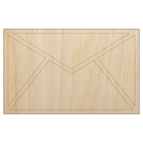 Envelope Mail Unfinished Wood Shape Piece Cutout for DIY Craft Projects {1}