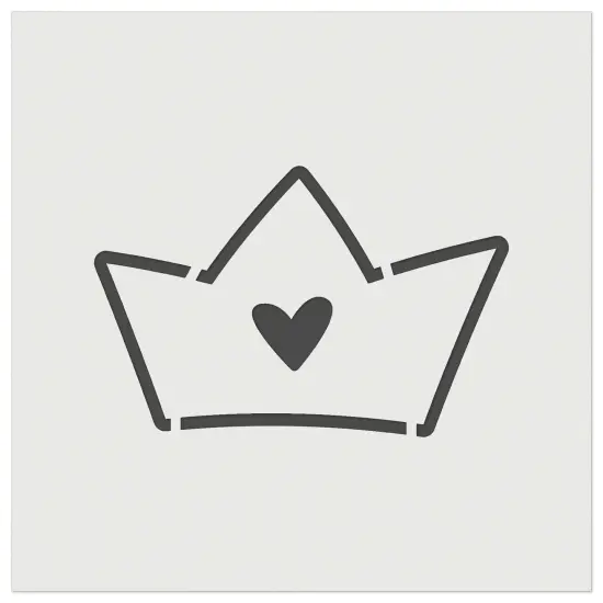 Crown with Heart Wall Cookie DIY Craft Reusable Stencil {7}