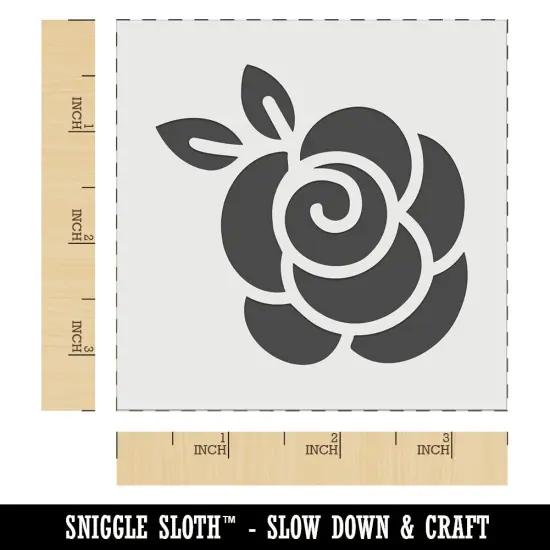 Rounded Rose Flower Wall Cookie DIY Craft Reusable Stencil {5}
