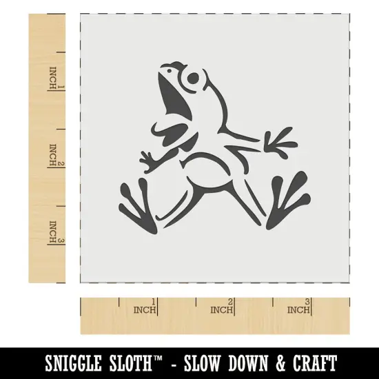 Frog Leaping from Shock and Surprise Wall Cookie DIY Craft Reusable Stencil {6}