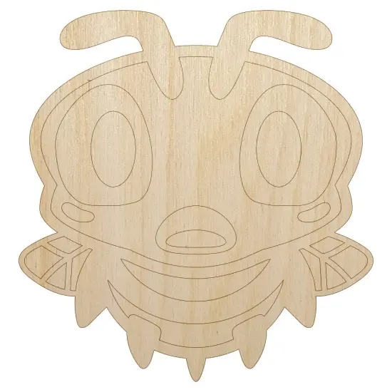 Cute Bee Shocked Unfinished Wood Shape Piece Cutout for DIY Craft Projects {7}