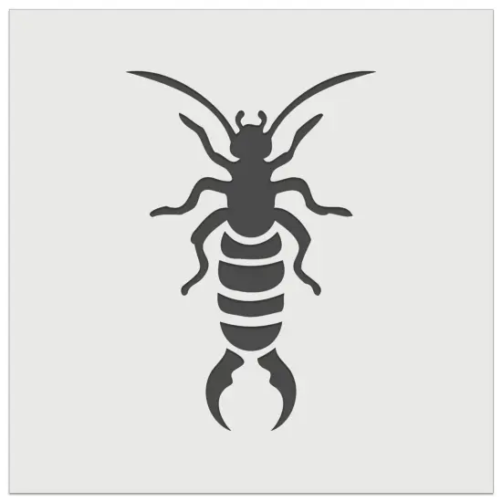 Earwig Insect Bug with Pincer Tail Wall Cookie DIY Craft Reusable Stencil {7}