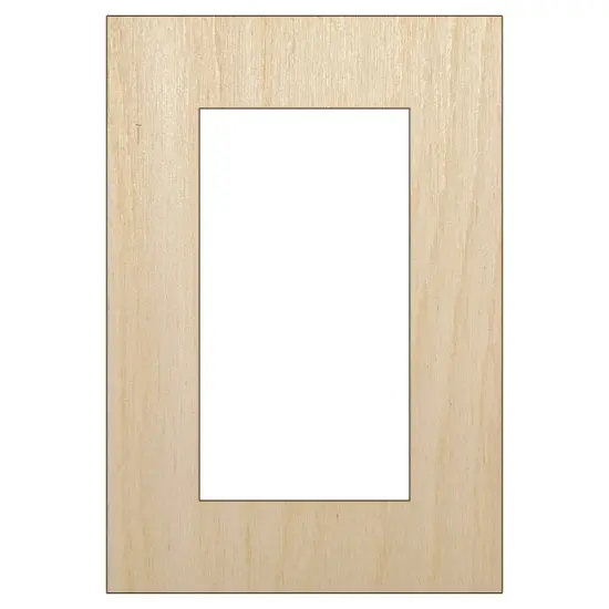 Rectangle Outline Box Frame Unfinished Wood Shape Piece Cutout for DIY Craft Projects {1}