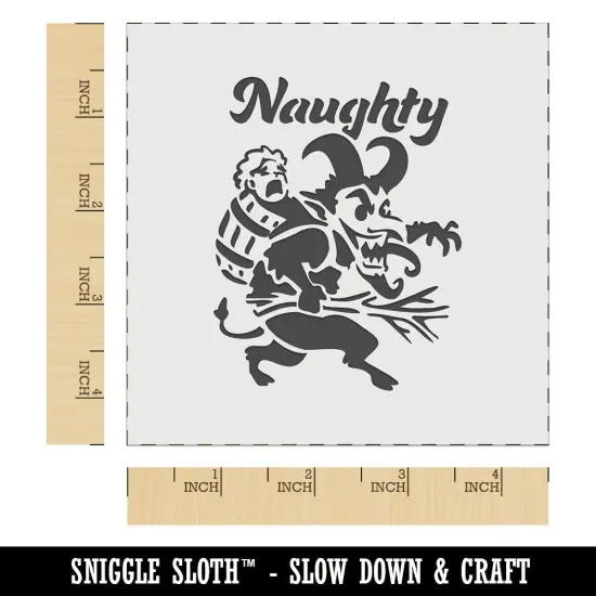 Naughty Impish Krampus Christmas Monster Demon Devil Wall Cookie DIY Craft Reusable Stencil {7}
