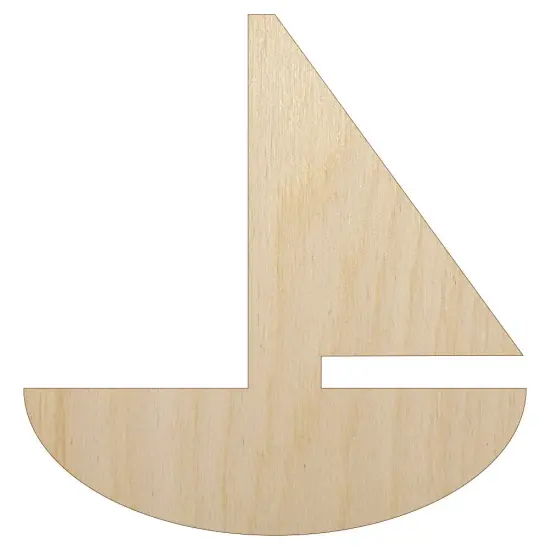 Sail Boat Solid Unfinished Wood Shape Piece Cutout for DIY Craft Projects {1}