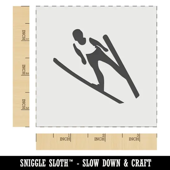 Ski Jumping Jumper Wall Cookie DIY Craft Reusable Stencil {6}