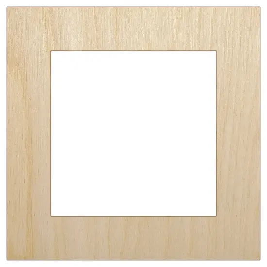 Square Box Frame Unfinished Wood Shape Piece Cutout for DIY Craft Projects {1}