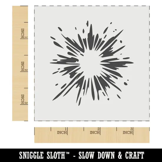 Explosion Splash Streaks Wall Cookie DIY Craft Reusable Stencil {6}