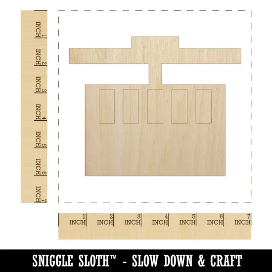 Ski Tram Lift Unfinished Wood Shape Piece Cutout for DIY Craft Projects {1}