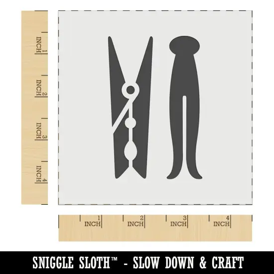 Laundry Clothespin Wall Cookie DIY Craft Reusable Stencil {7}