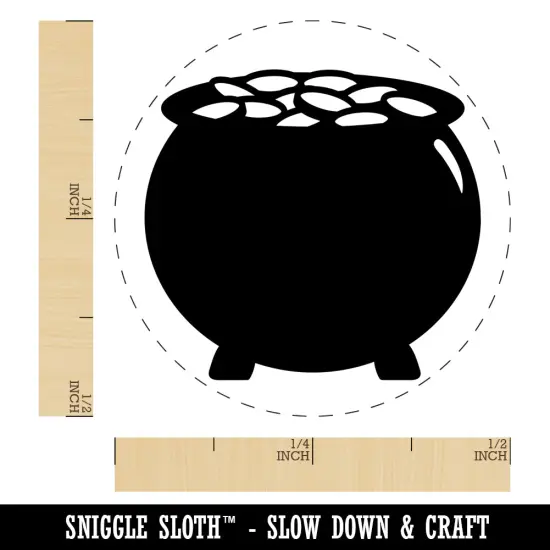 Lucky Pot of Gold Saint Patrick's Day Self-Inking Rubber Stamp for Stamping Crafting Planners Sky Blue {1}