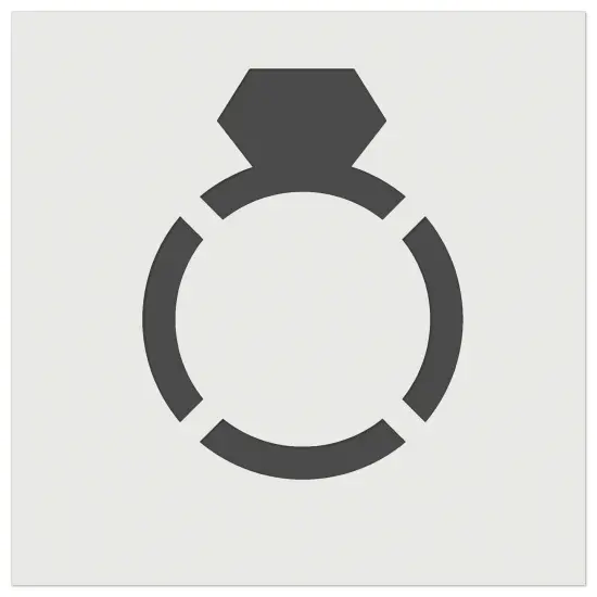 Diamond Ring Wedding Engagement Solid Wall Cookie DIY Craft Reusable Stencil {7}