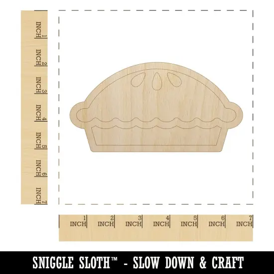 Yummy Pie Unfinished Wood Shape Piece Cutout for DIY Craft Projects {1}