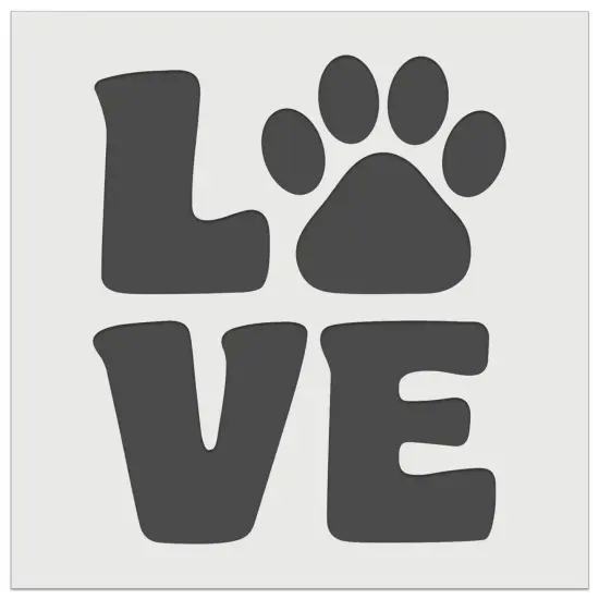 Love Stacked Paw Print Wall Cookie DIY Craft Reusable Stencil {2}