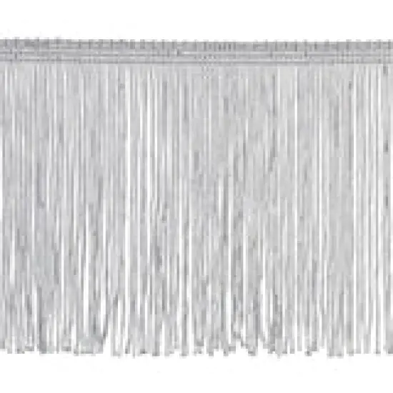 Belagio Chainette Fringe, 4" Wide, 10-Yard Bolt, White {1}
