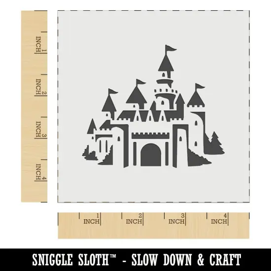 Fantasy Fairytale Castle with Towers Wall Cookie DIY Craft Reusable Stencil {6}