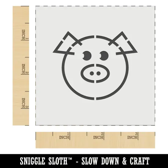 Cute Pig Face Wall Cookie DIY Craft Reusable Stencil {5}