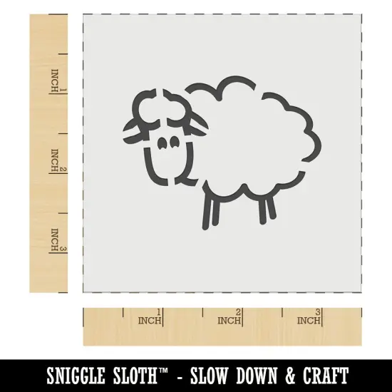Sheep Doodle Wall Cookie DIY Craft Reusable Stencil {6}