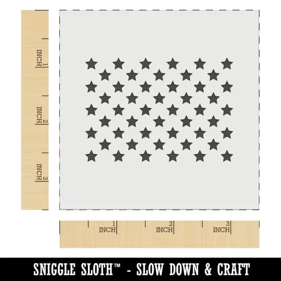 50 Stars to the American Flag USA United States Wall Cookie DIY Craft Reusable Stencil {6}
