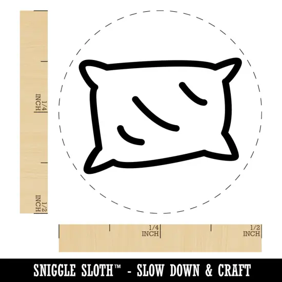 Pillow Sleep Doodle Self-Inking Rubber Stamp for Stamping Crafting Planners Yellow {1}